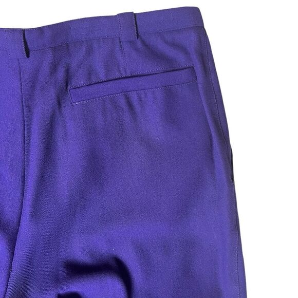 VTG Gianni Versace Purple Straight leg Wool Trousers Pants Women’s 33 in waist - Picture 7 of 11